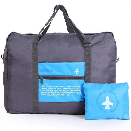 Compact Foldable Travel Duffel Bag - Lightweight Carry-On for Weekend Trips, Overnight & Gym Use (Blue) | V1107-CS-LXSND2
