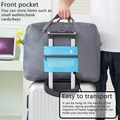Compact Foldable Travel Duffel Bag - Lightweight Carry-On for Weekend Trips, Overnight & Gym Use (Blue) | V1107-CS-LXSND2