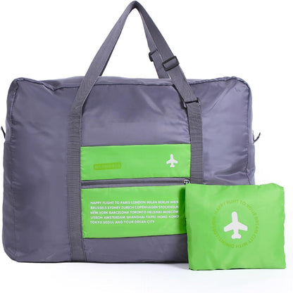 Compact Foldable Travel Duffel Bag - Lightweight Carry-On for Weekend Trips, Overnight & Gym Use (Green) | V1107-CS-LXSND3