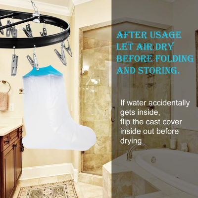 Foot Waterproof Shower Sleeve for Adults - Reusable Cast Protector for Ankle, Foot & Toe During Bathing or V1107-CS-LYJBT