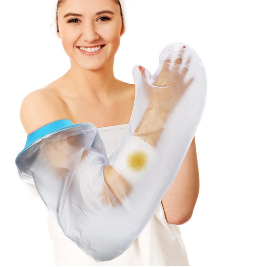 Full Arm Waterproof Shower Sleeve for Adults - Long Cast Protector for Hand, Wrist, Elbow & Forearm During V1107-CS-LYQBT