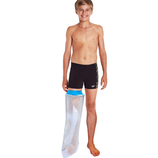 Full Leg Waterproof Shower Sleeve for Kids - Reusable Cast Protector for Foot, Calf, Knee & Thigh During V1107-CS-LYQTTET