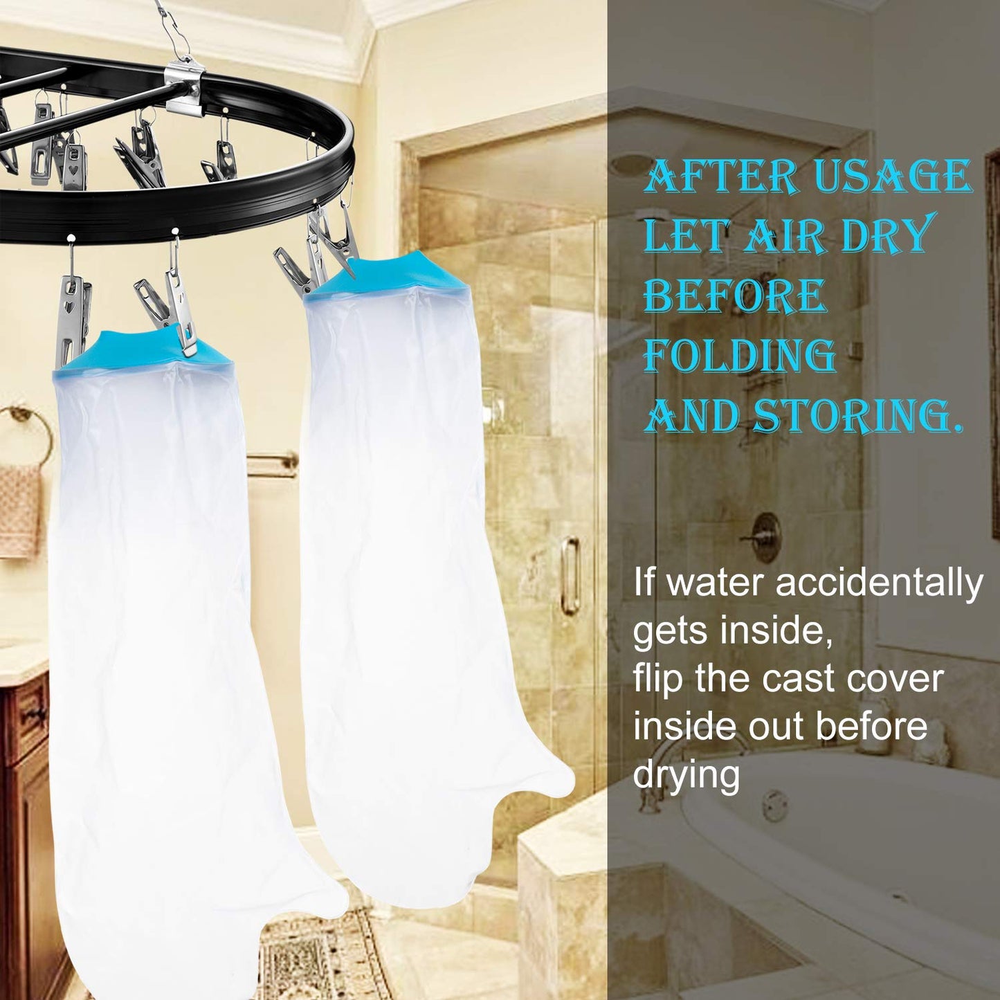 Lower Arm Waterproof Shower Sleeve for Kids - Reusable Cast Protector for Wrist, Forearm & Hand During V1107-CS-LYXBTET