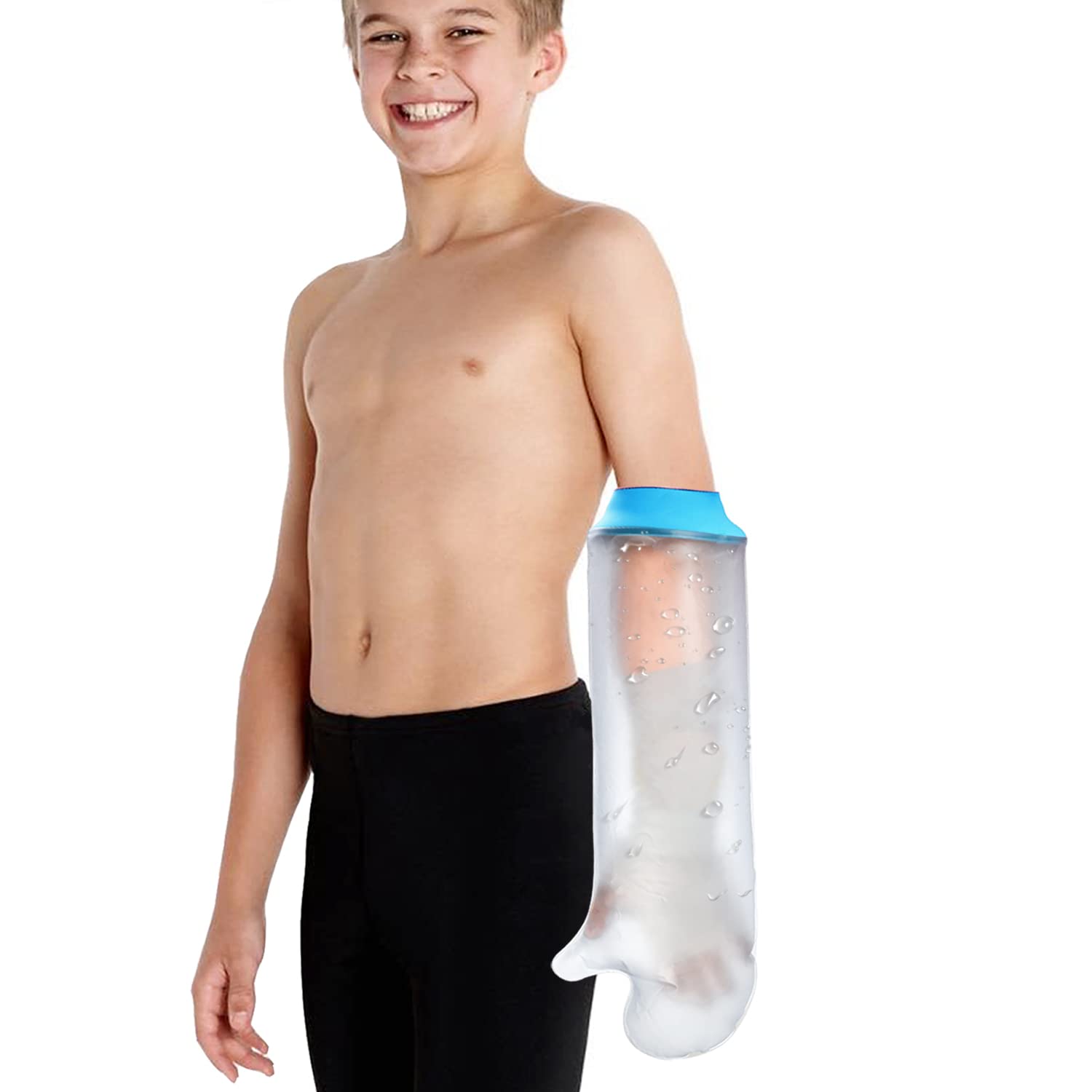 Lower Arm Waterproof Shower Sleeve for Kids - Reusable Cast Protector for Wrist, Forearm & Hand During V1107-CS-LYXBTET