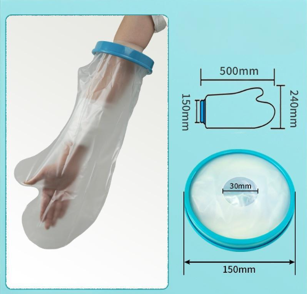 Lower Arm Waterproof Shower Sleeve for Kids - Reusable Cast Protector for Wrist, Forearm & Hand During V1107-CS-LYXBTET