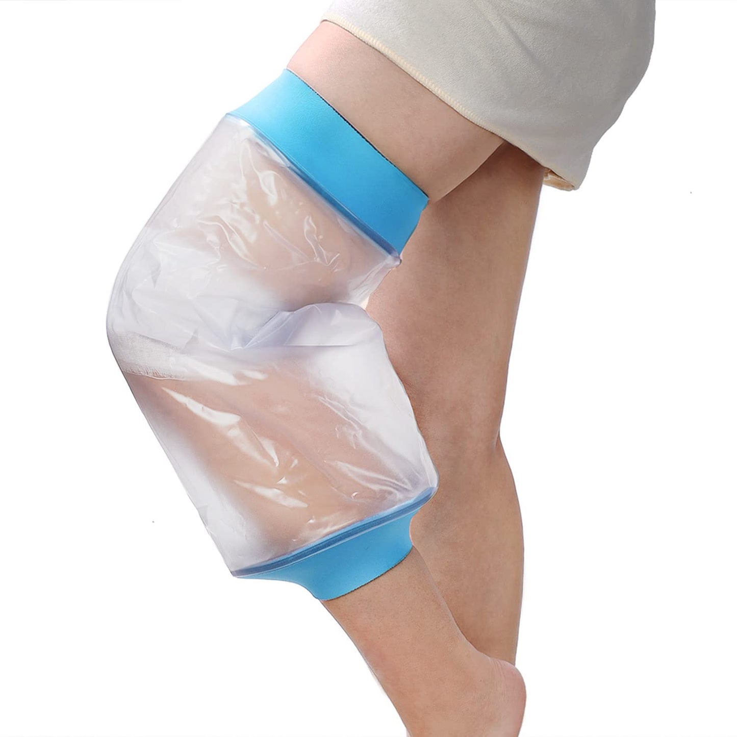 Knee Waterproof Shower Sleeve for Adults - Reusable Cast Protector for Post-Surgery, Fracture & Wound Care V1107-CS-LYXGT