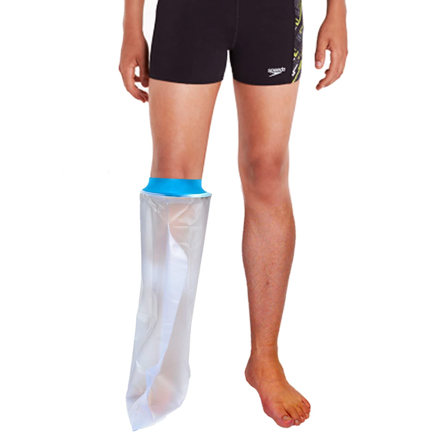 Lower Leg Waterproof Shower Sleeve for Kids - Reusable Cast Protector for Calf, Ankle & Foot During Bathing V1107-CS-LYXTTET