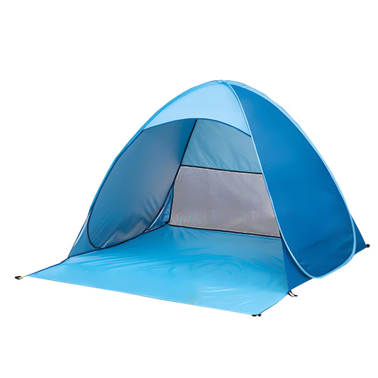 Pop Up Beach Tent: 3-4 Person UPF 50+ Sun Shelter with Carry Bag - Quick-Setup Shade for Beach/Camping(XL) V1107-CS-LYZP1