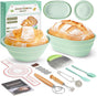Foldable Silicone Bread Proofing Basket Set - Complete Sourdough Baking Kit with Dough Whisk, Lame, Scraper & V1107-CS-MBFJLTZ