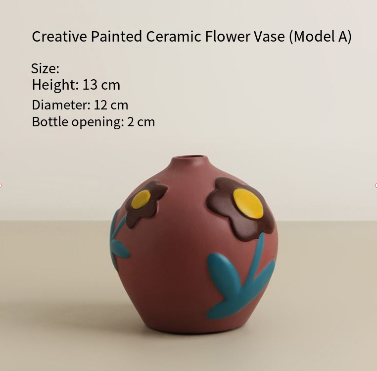Morandi Painted Ceramic Vase Set (3-Piece) - Modern Home Decor for Flowers | Other Luxury Styles Available in V1107-CS-MLDHPSJT