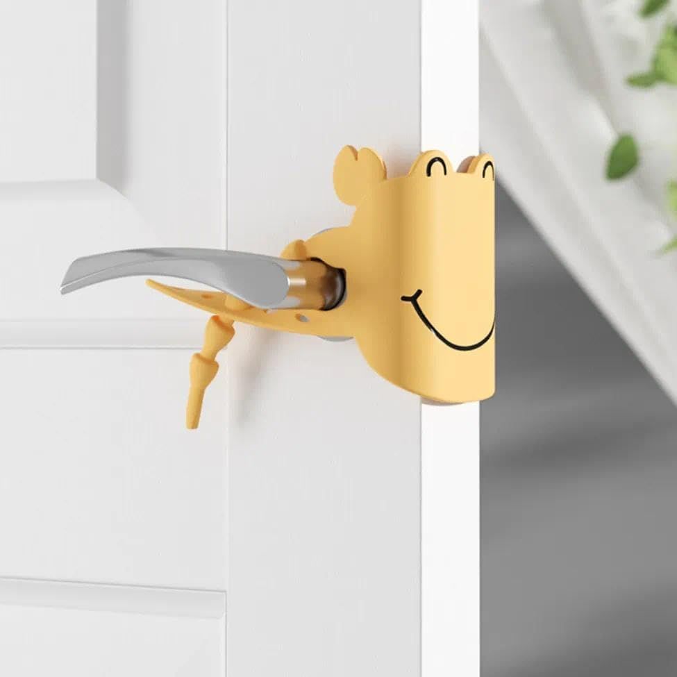 5-Pack Cute Crab-Shaped Silicone Door Lock Silencer, Adjustable Anti-Slam & Finger Guard for Bedroom & V1107-CS-MTXYDH