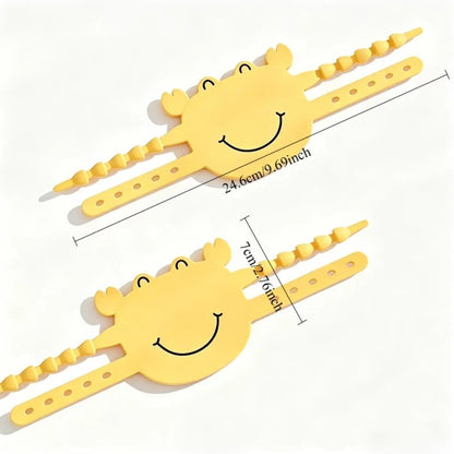5-Pack Cute Crab-Shaped Silicone Door Lock Silencer, Adjustable Anti-Slam & Finger Guard for Bedroom & V1107-CS-MTXYDH