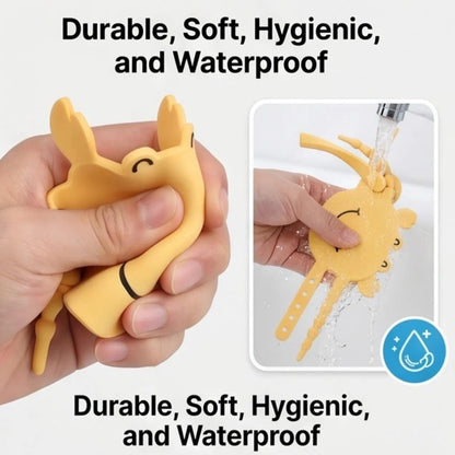 5-Pack Cute Crab-Shaped Silicone Door Lock Silencer, Adjustable Anti-Slam & Finger Guard for Bedroom & V1107-CS-MTXYDH
