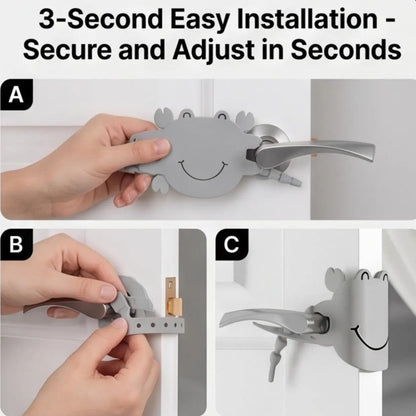 5-Pack Cute Crab-Shaped Silicone Door Lock Silencer, Adjustable Anti-Slam & Finger Guard for Bedroom & V1107-CS-MTXYDH
