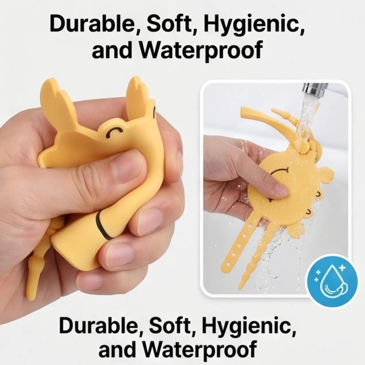 5-Pack Cute Crab-Shaped Silicone Door Lock Silencer, Adjustable Anti-Slam & Finger Guard for Bedroom & V1107-CS-MTXYDHU