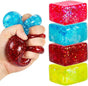 4 PCS Glitter Ice Cube Squishy Toy for Office & Classroom - Slow Rising Stress Reliever to Calm Anxiety V1107-CS-MYTBKNNL