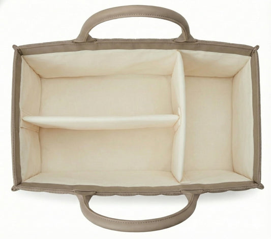 Large Baby Diaper Caddy Organizer - Stylish Storage Basket for Nursery, Changing Table & Travel - Portable V1107-CS-NBSSNBZ