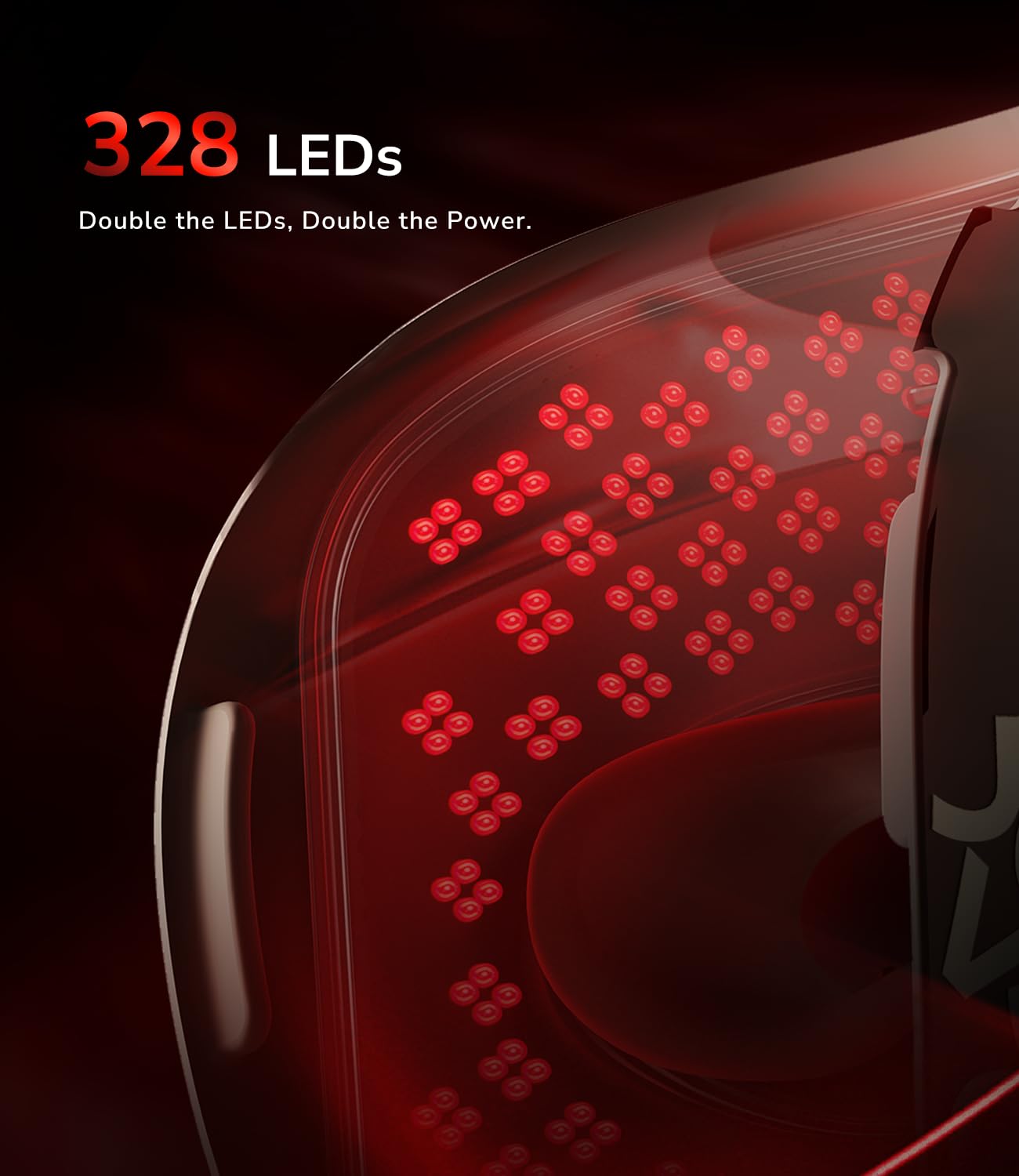 High-Performance 3D LED Beauty Mask - 4 Light Modes, 328 LEDs, Wireless Operation, Adjustable Timer, V1107-CS-NFMRYMZ
