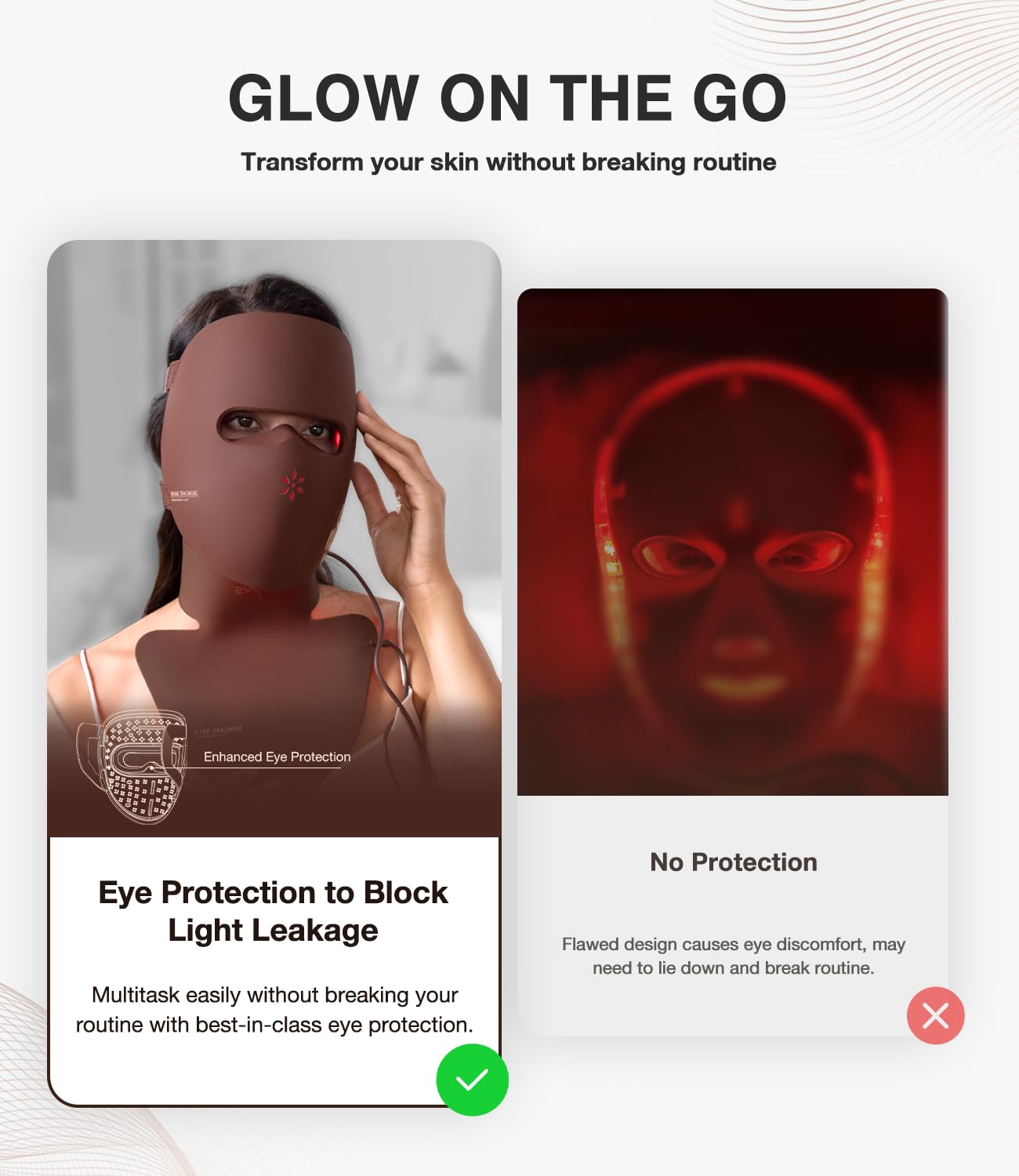 High-Performance 3D LED Beauty Mask - 4 Light Modes, 328 LEDs, Wireless Operation, Adjustable Timer, V1107-CS-NFMRYMZ