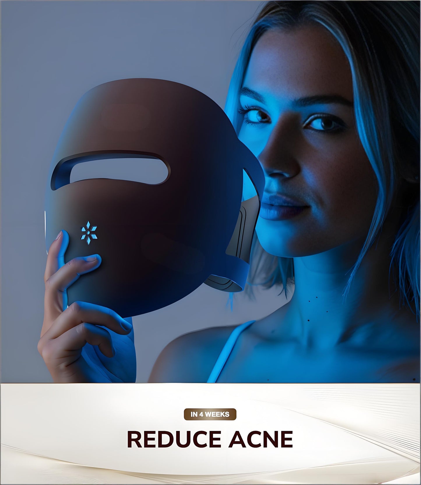 High-Performance 3D LED Beauty Mask - 4 Light Modes, 328 LEDs, Wireless Operation, Adjustable Timer, V1107-CS-NFMRYMZ