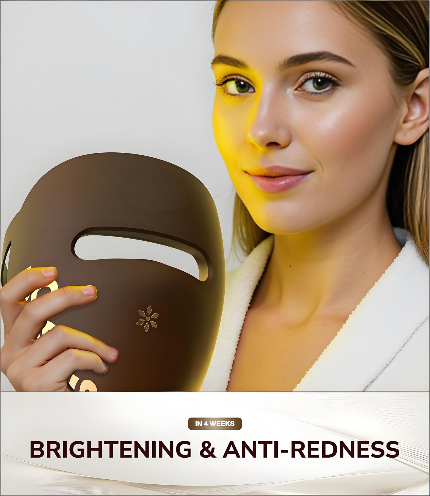 High-Performance 3D LED Beauty Mask - 4 Light Modes, 328 LEDs, Wireless Operation, Adjustable Timer, V1107-CS-NFMRYMZ