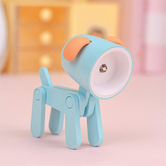 Bendable Animal Night Light 3-Pack - Mini LED Desk Lamp with Warm White Glow | Choose Your Color | Posable V1107-CS-NKTD-BLUE