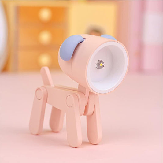 Bendable Animal Night Light 3-Pack - Mini LED Desk Lamp with Warm White Glow | Choose Your Color | Posable V1107-CS-NKTD-PINK