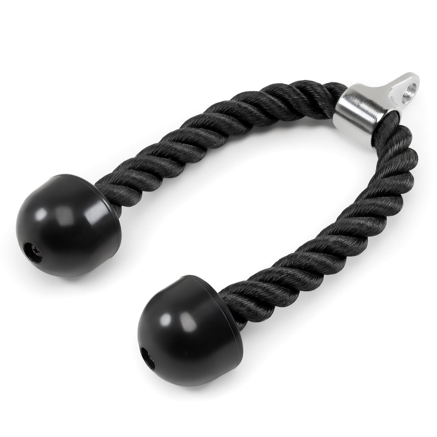 Heavy-Duty Dual-Handle Triceps Rope for Cable Machine - Braided Nylon Fitness Attachment with Rubber Ends V1107-CS-NLSTJS