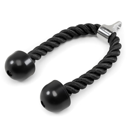 Heavy-Duty Dual-Handle Triceps Rope for Cable Machine - Braided Nylon Fitness Attachment with Rubber Ends V1107-CS-NLSTJS