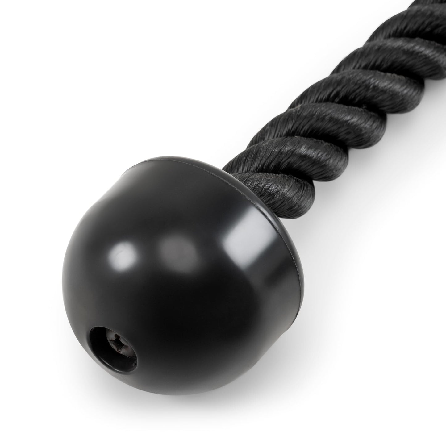 Heavy-Duty Dual-Handle Triceps Rope for Cable Machine - Braided Nylon Fitness Attachment with Rubber Ends V1107-CS-NLSTJS