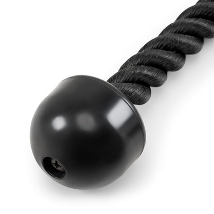 Heavy-Duty Dual-Handle Triceps Rope for Cable Machine - Braided Nylon Fitness Attachment with Rubber Ends V1107-CS-NLSTJS