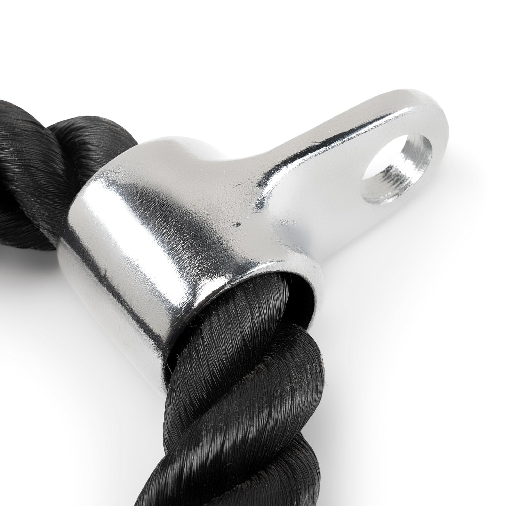 Heavy-Duty Dual-Handle Triceps Rope for Cable Machine - Braided Nylon Fitness Attachment with Rubber Ends V1107-CS-NLSTJS