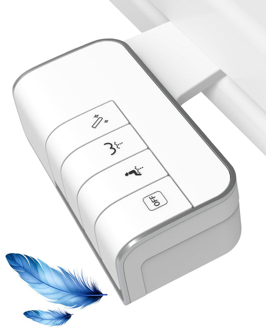 Non-Electric Mechanical Bidet Attachment - Ultra-Slim Dual Nozzle Design with Feminine & Posterior Wash, V1107-CS-PZFXQ