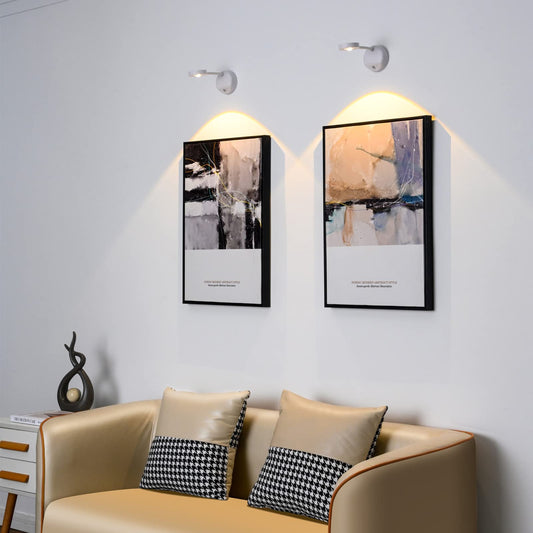 3-Pack Rechargeable LED Wall Spotlight for Art - Wireless Motion Sensor Picture Light with Remote, 3 Color V1107-CS-QBSD3B