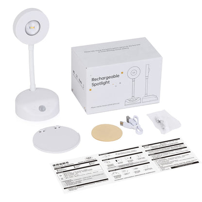 3-Pack Rechargeable LED Wall Spotlight for Art - Wireless Motion Sensor Picture Light with Remote, 3 Color V1107-CS-QBSD3B