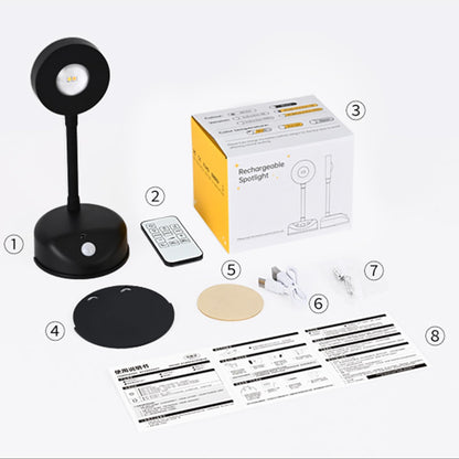 Rechargeable LED Wall Spotlight for Art - Wireless Motion Sensor Picture Light with Remote, 3 Color V1107-CS-QBSDH