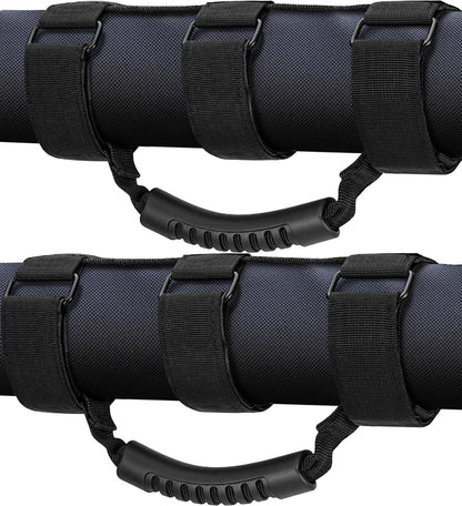 2-Pack Heavy Duty Roll Bar Grab Handles for Jeep Wrangler & Off-Road Vehicles, Easy Install Non-Destructive V1107-CS-QCCDLS