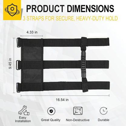 2-Pack Heavy Duty Roll Bar Grab Handles for Jeep Wrangler & Off-Road Vehicles, Easy Install Non-Destructive V1107-CS-QCCDLS