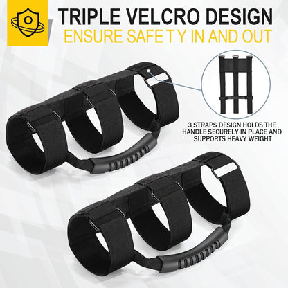 2-Pack Heavy Duty Roll Bar Grab Handles for Jeep Wrangler & Off-Road Vehicles, Easy Install Non-Destructive V1107-CS-QCCDLS