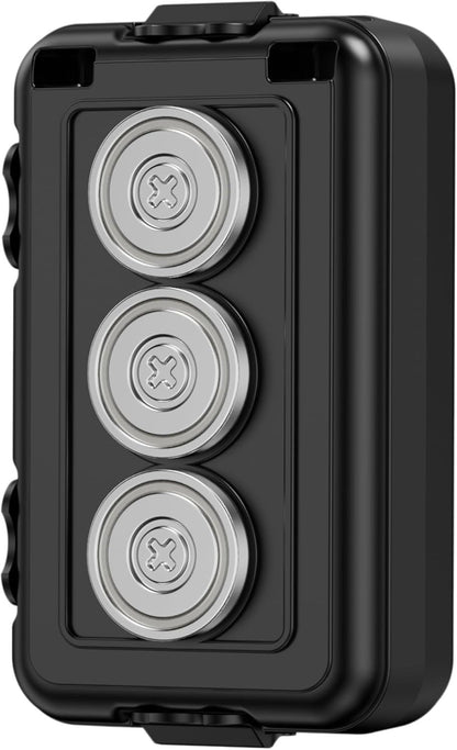 Compact Magnetic Key Holder with Strong Neodymium Magnet, Rubber-Sealed Compartment, and Durable ABS Casing V1107-CS-QCCXYSH