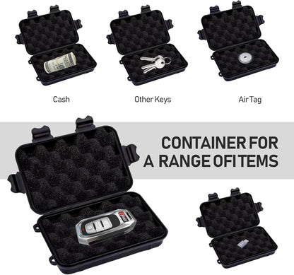 Compact Magnetic Key Holder with Strong Neodymium Magnet, Rubber-Sealed Compartment, and Durable ABS Casing V1107-CS-QCCXYSH