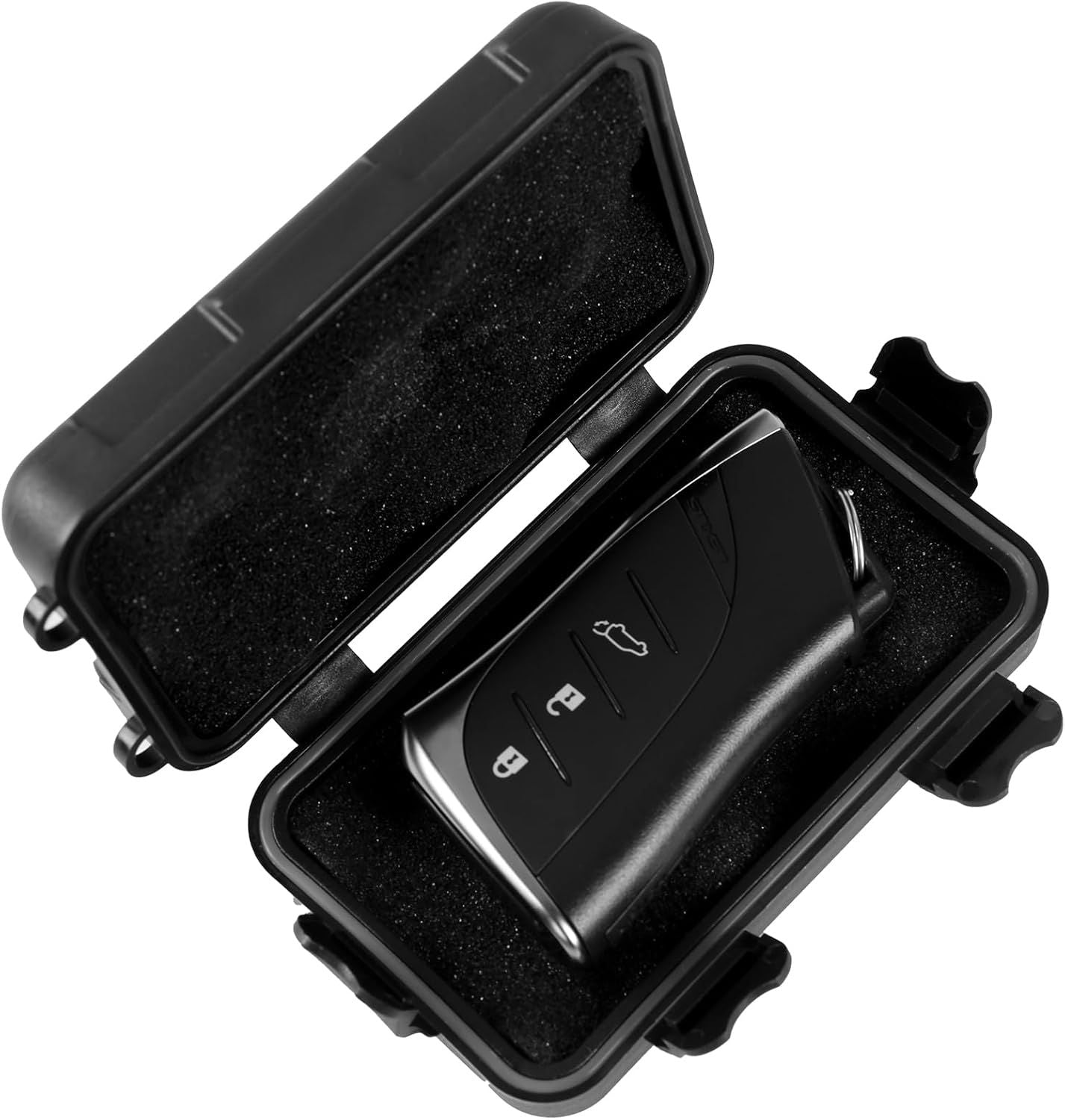 Compact Magnetic Key Holder with Strong Neodymium Magnet, Rubber-Sealed Compartment, and Durable ABS Casing V1107-CS-QCCXYSH