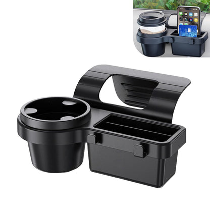 Universal Car Window Organizer with Cup Holder and Phone Tray - 4-in-1 Door Side Storage Box for Drinks, V1107-CS-QCMKBT1