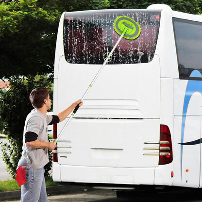 Telescopic Car Cleaning Mop with 4-Section Aluminum Pole, Rotating Microfiber Head, Anti-Slip Grip, V1107-CS-QCXCTBL