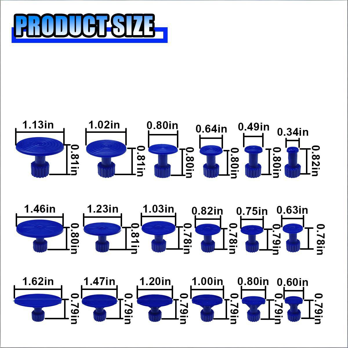 19-Piece Car Dent Repair Kit with 18 Tabs - Paintless Dent Remover Tool for Auto Body, Hail Damage & Metal V1107-CS-QCZXXFGJ