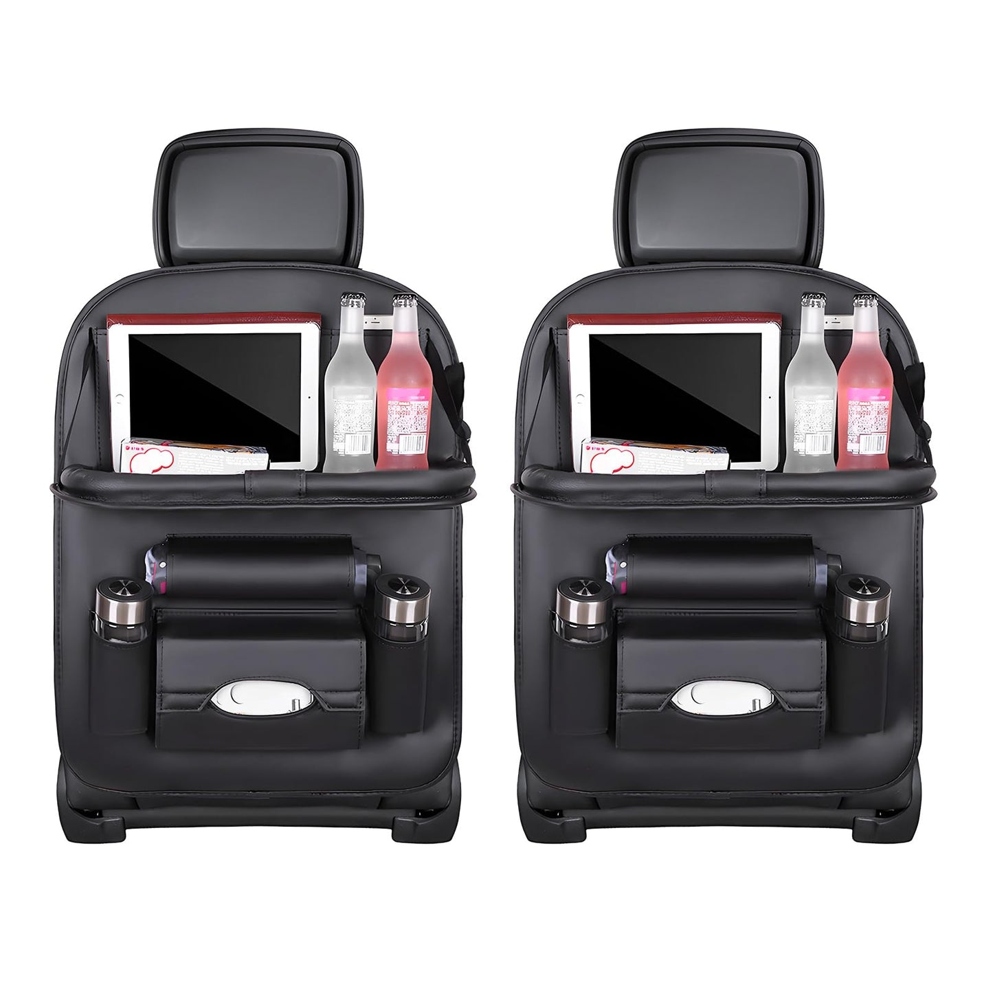 Car Back Seat Organizer with Foldable Table Tray - Universal Rear Seat Storage Bag, Multi-Pocket Holder for V1107-CS-QCZYKBSNDH