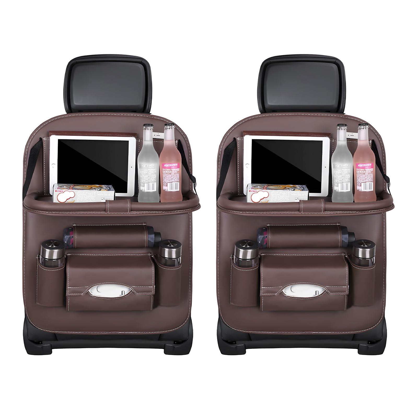 Car Back Seat Organizer with Foldable Table Tray - Universal Rear Seat Storage Bag, Multi-Pocket Holder for V1107-CS-QCZYKBSNDK