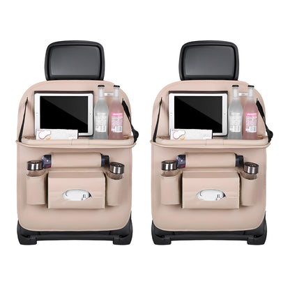 Car Back Seat Organizer with Foldable Table Tray - Universal Rear Seat Storage Bag, Multi-Pocket Holder for V1107-CS-QCZYKBSNDM