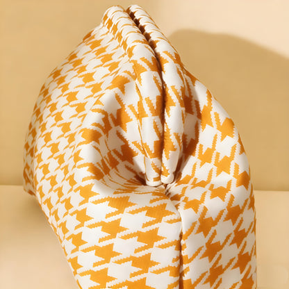 Houndstooth Knit Cloud Bag: Commute & Daily Handbag, Portable Storage Clutch (Mango Yellow) | Other Colors V1107-CS-QGNSNB