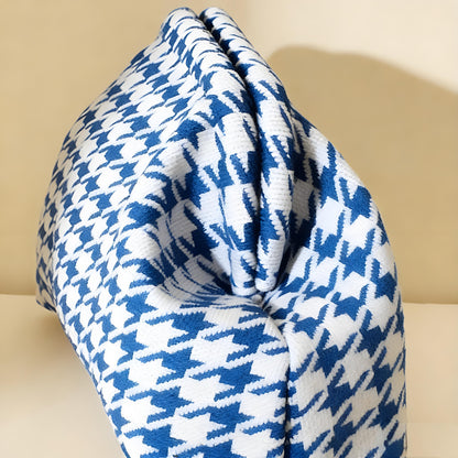 Houndstooth Knit Cloud Bag: Commute & Daily Handbag, Portable Storage Clutch (Blue) | Other Colors Available V1107-CS-QGNSNB3